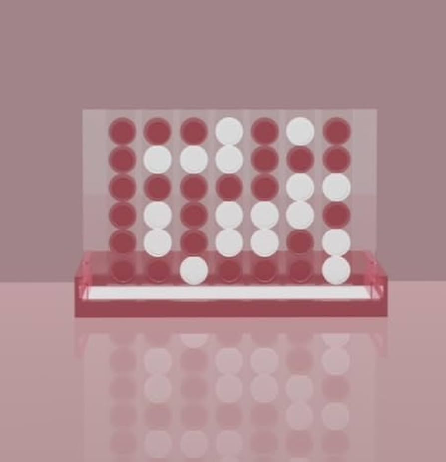 Lucite Acrylic Four in A Row Game - Premium Connect Board and Chips (Black/Red) | Amazon (US)