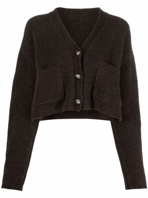Nanushka Cropped Knit Cardigan - Farfetch | Farfetch Global