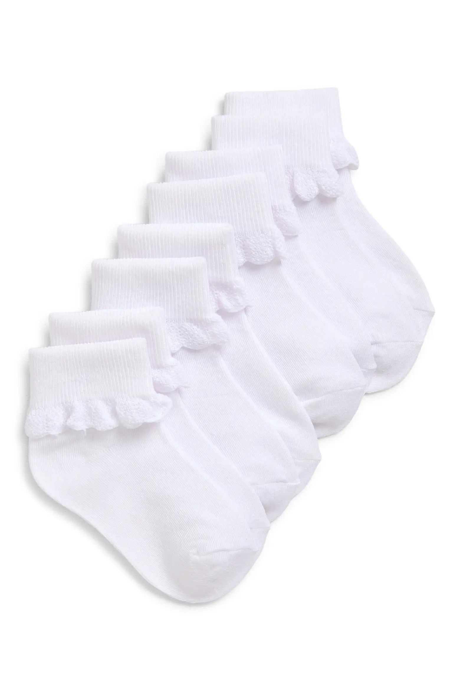 Kids' 4-Pack Scallop Cuff Ankle Socks (Women) | Nordstrom | Nordstrom