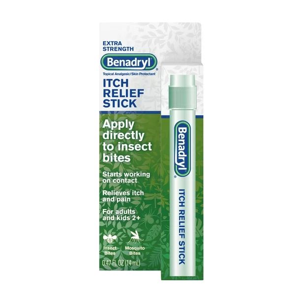 Benadryl Extra Strength Itch Relief Stick, Travel Size, 0.47 fl. oz - Walmart.com | Walmart (US)