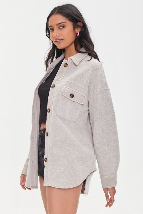 Fleece Button-Front Shacket | Forever 21 (US)