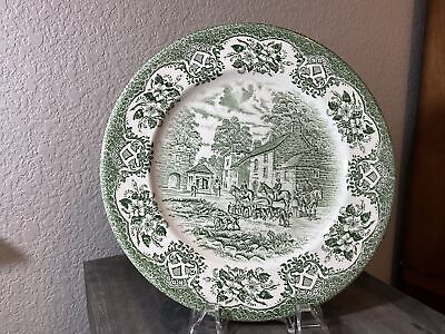 Vintage English Ironstone Tableware Plate 9.75” Green  England  | eBay | eBay US