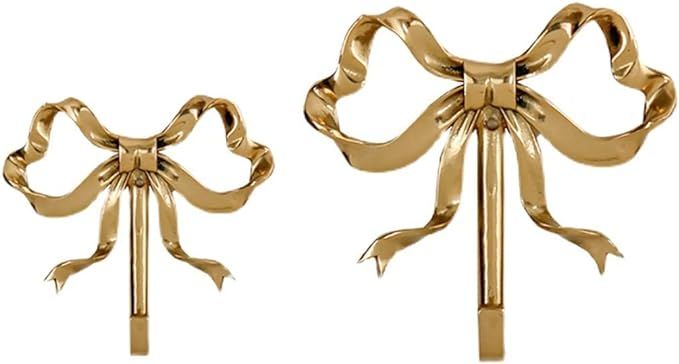 Amazon.com: Home Decorative Hook Bow-Knot Brass Hook Wall Hooks for Hanging Hook for Coat Hat Tow... | Amazon (US)