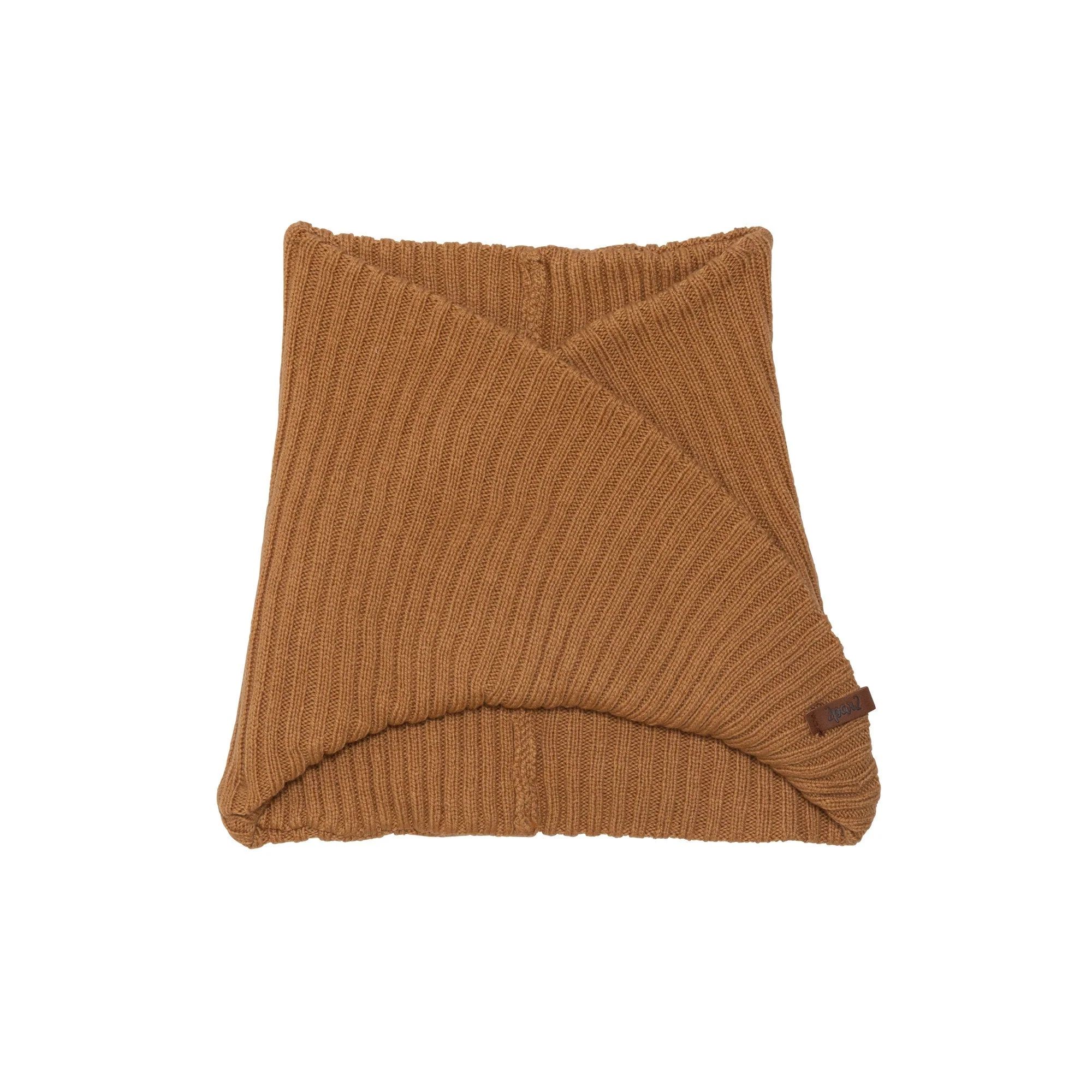 Knit Neckwarmer Brown-Yellow | Deux par Deux Childrens Designer Clothing