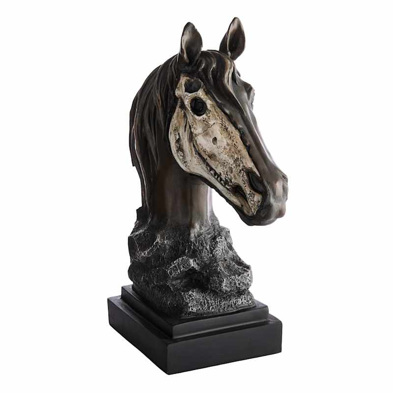 Brown Horse Head Statue, 13.5" | At Home