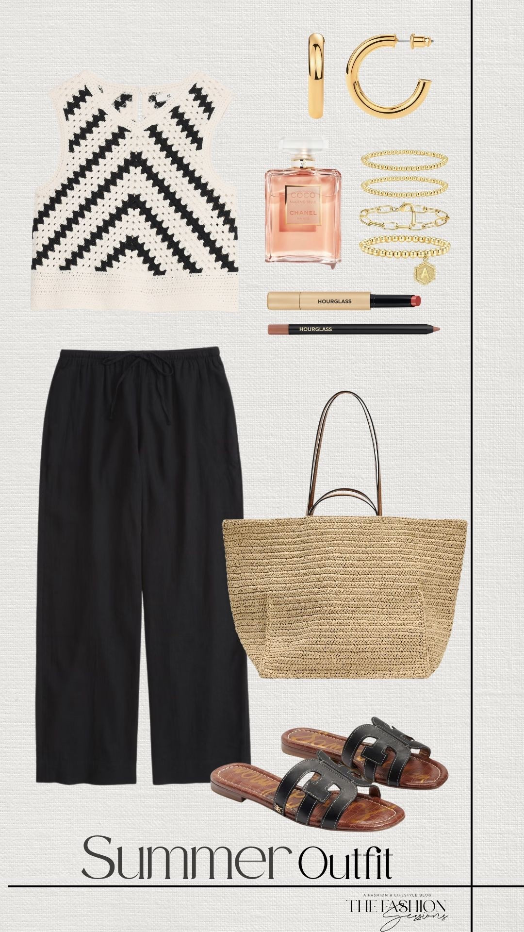 Summer Outfit | Crochet Top | Linen Pants | Sam Edelman Sandals | Woven Bag | 

#LTKShoeCrush #LTKSeasonal #LTKStyleTip