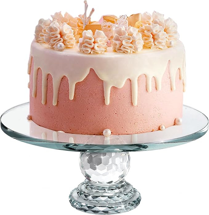 Uten Crystal Glass Cake Stand, 11'' Cake Display Stand, Crystal Glass Fruit Plate, Clear Crystal ... | Amazon (US)