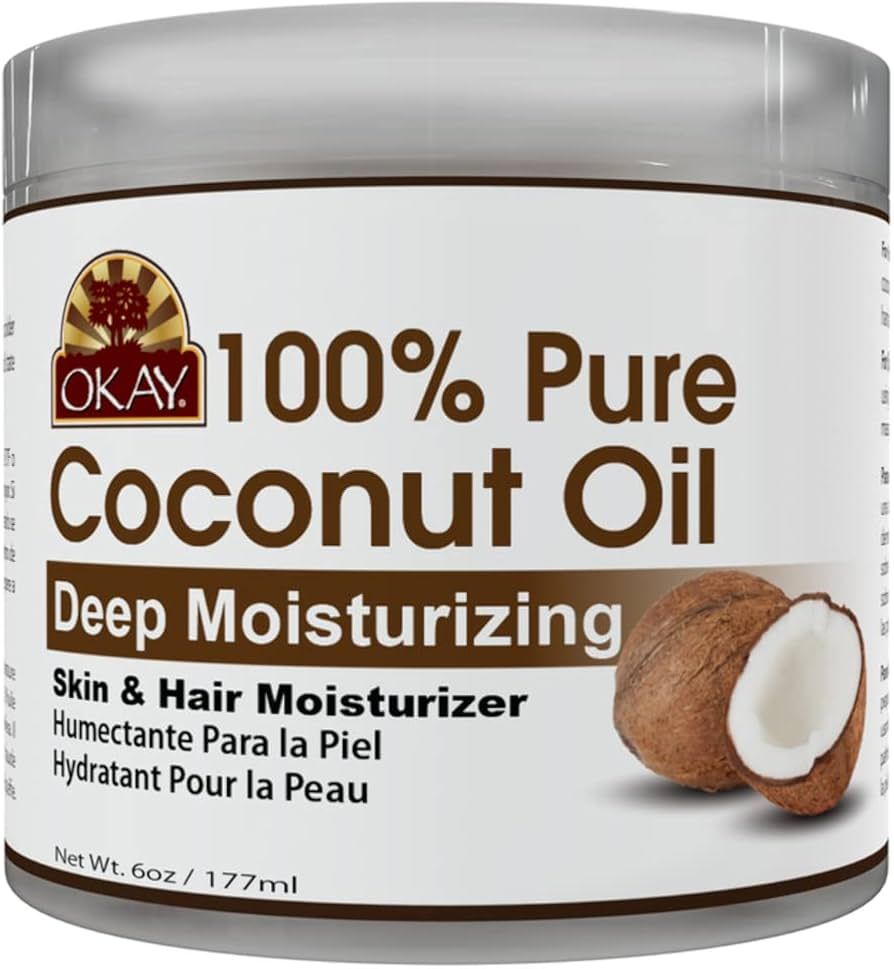 OKAY 100% COCONUT OIL for HAIR and SKIN in JAR 6oz / 177ml | Amazon (US)