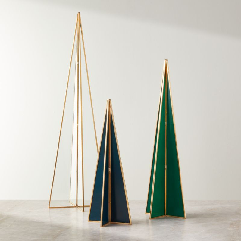 Flash Glass Christmas Trees | CB2 | CB2