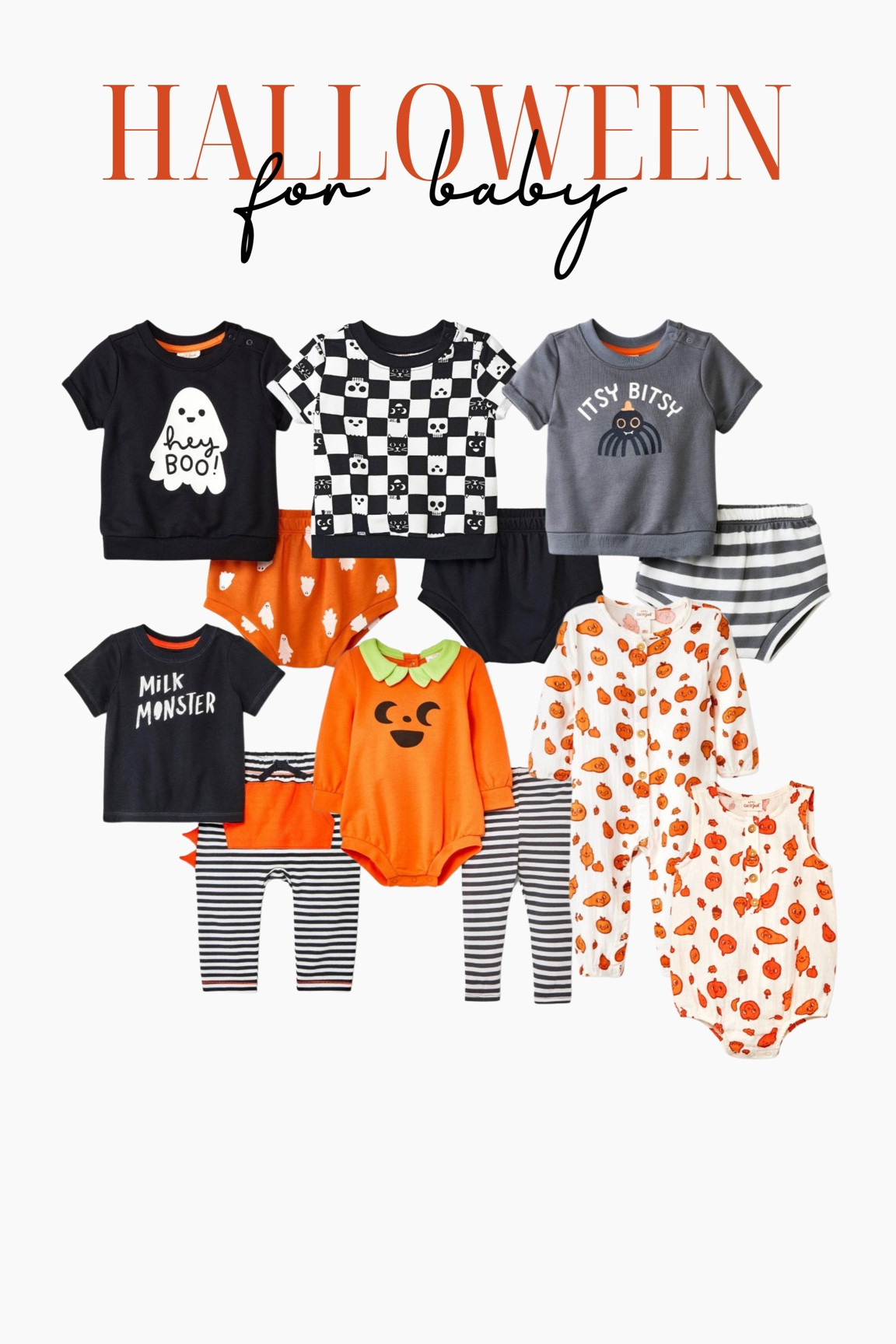 All the spooky season outfits for the littles! 