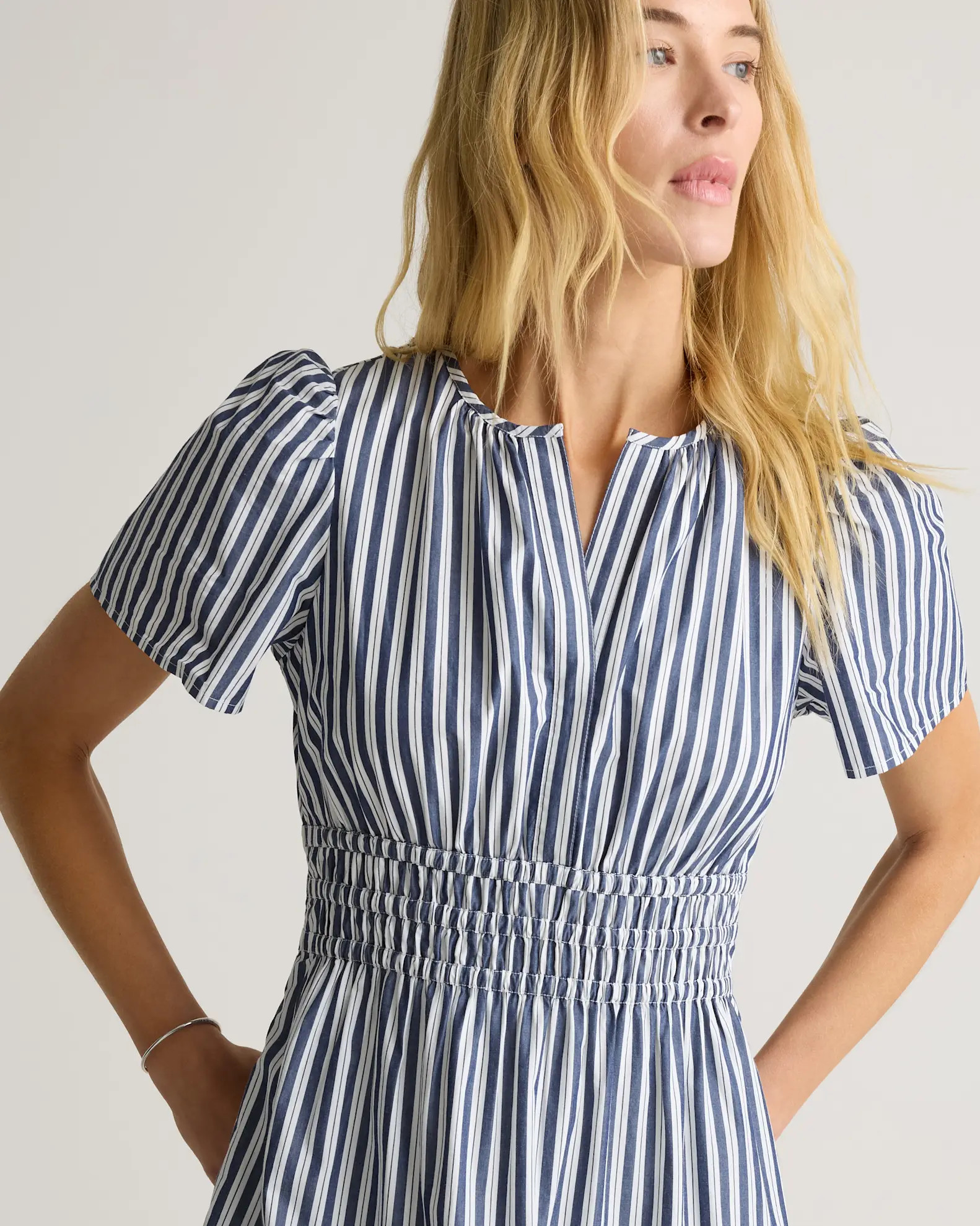 100% Organic Cotton Poplin Tiered Maxi Dress | Quince