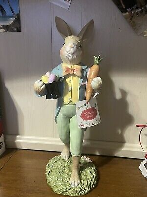 16” Spring Easter Bunny top hat eggs and carrots Cottontail Lane  | eBay | eBay US