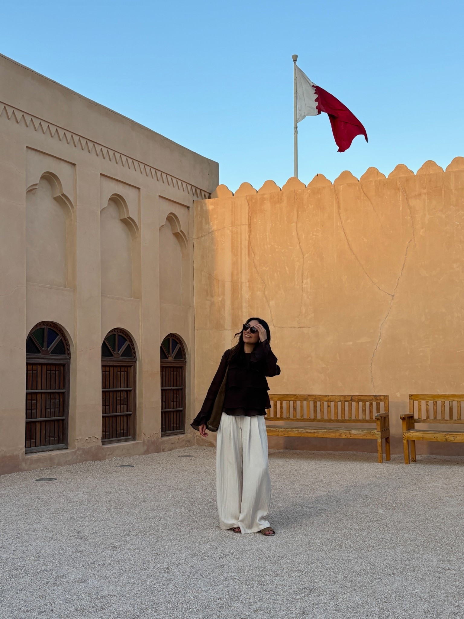 white trousers petite brown frill top blouse chocolate brown 

#LTKuk #LTKeurope #LTKstyletip