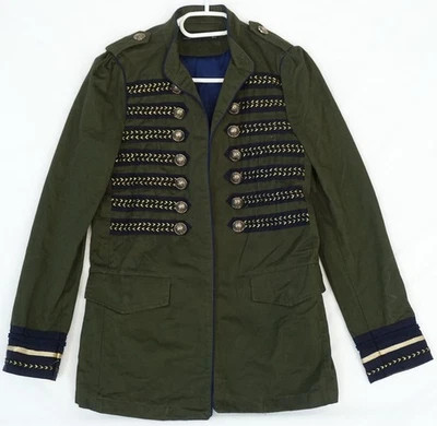 Zara Military Parade Green Cotton Blazer Women's Size S | eBay | eBay US