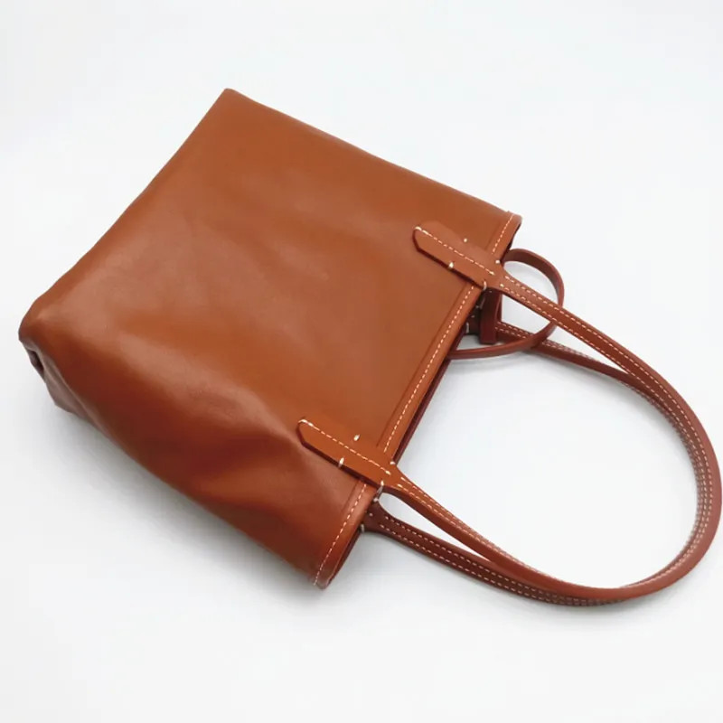 Fashion Women Shopping Bag Small Beach Bags With Genuine Leather Trim And Handle Mini Reversible ... | DHGate