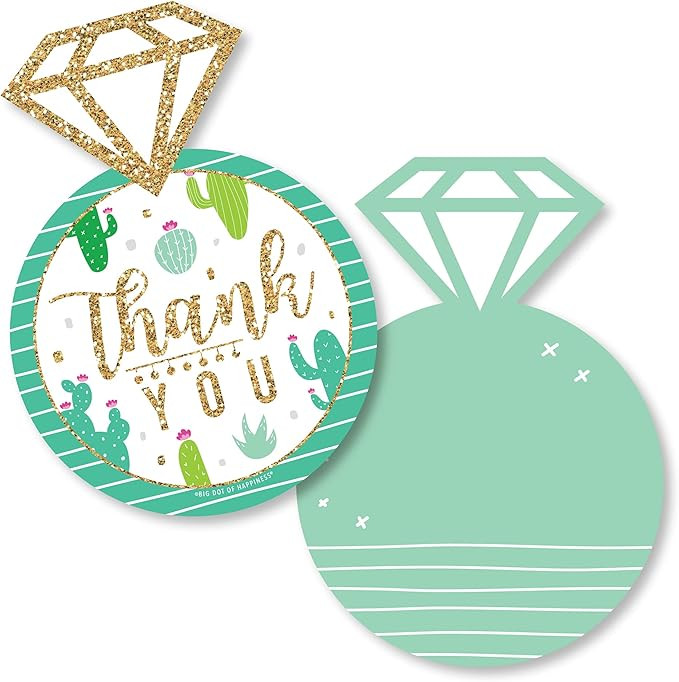 Big Dot of Happiness Final Fiesta - Shaped Thank You Cards - Last Fiesta Bachelorette Party Thank... | Amazon (US)