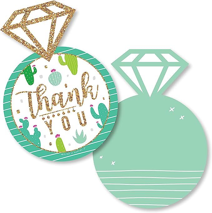 Big Dot of Happiness Final Fiesta - Shaped Thank You Cards - Last Fiesta Bachelorette Party Thank... | Amazon (US)