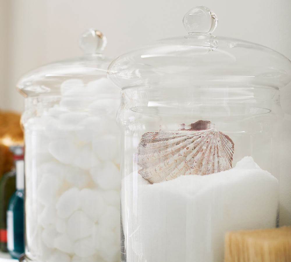 Classic Glass Bathroom Canisters | Pottery Barn (US)