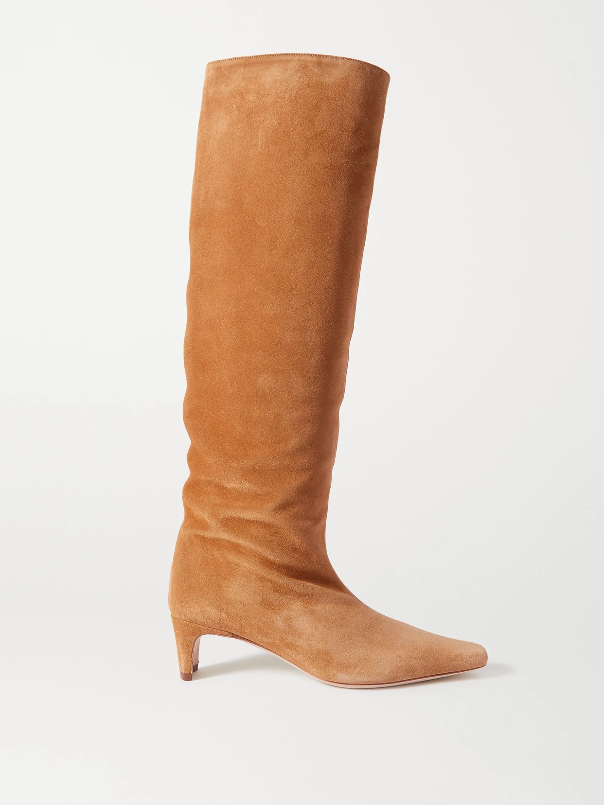 STAUD - Wally Suede Knee Boots - Brown | NET-A-PORTER (US)