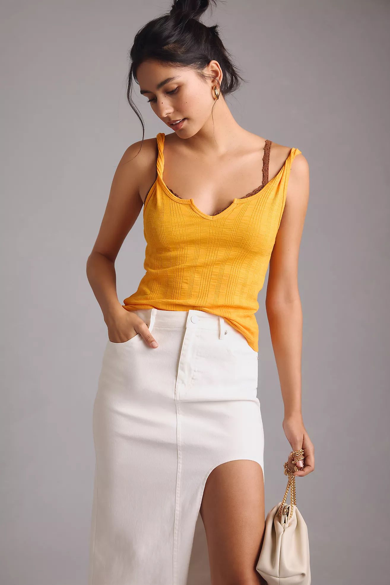 Pilcro Sustainable Notched Tank | Anthropologie (US)