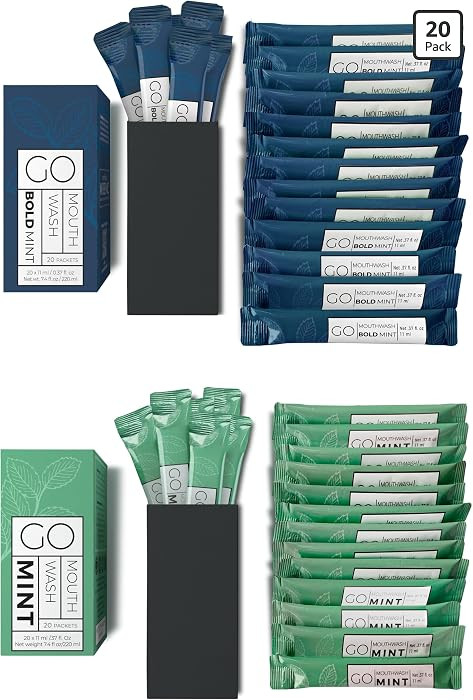 Bold Mint GO Travel Size Mouthwash Packets \u2013 Individual Mini Mouthwash for Fresh Breath - Sm... | Amazon (US)