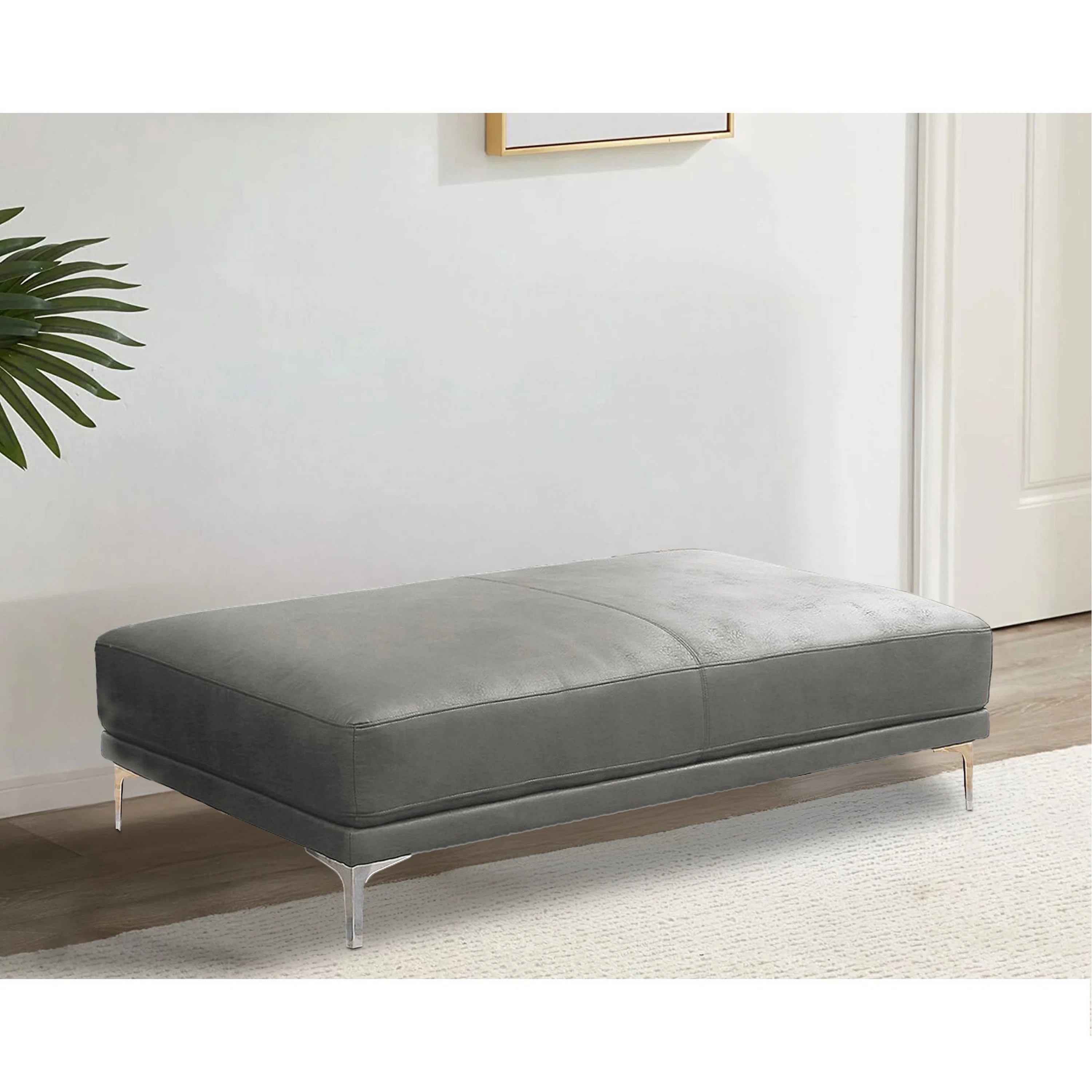 Awaah Faux Leather Ottoman | Wayfair North America