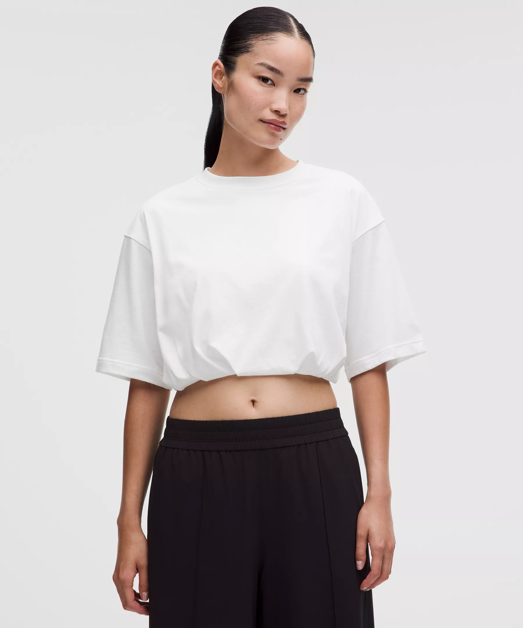 Cotton Jersey Bubble-Hem T-Shirt | Lululemon (US)