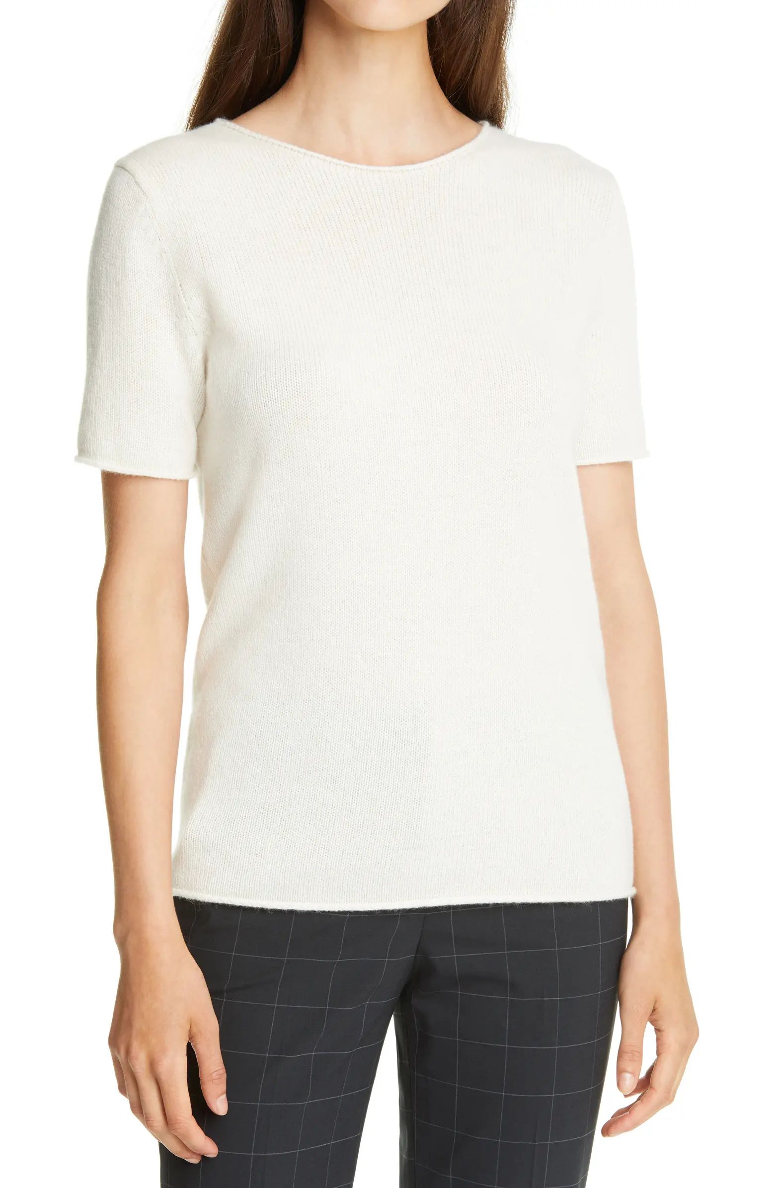 Theory Tolleree Short Sleeve Cashmere Sweater | Nordstrom | Nordstrom