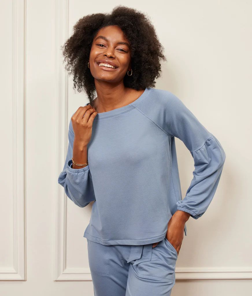 The Softest French Terry Boatneck Pullover 
            | 
              
              
        ... | SummerSalt