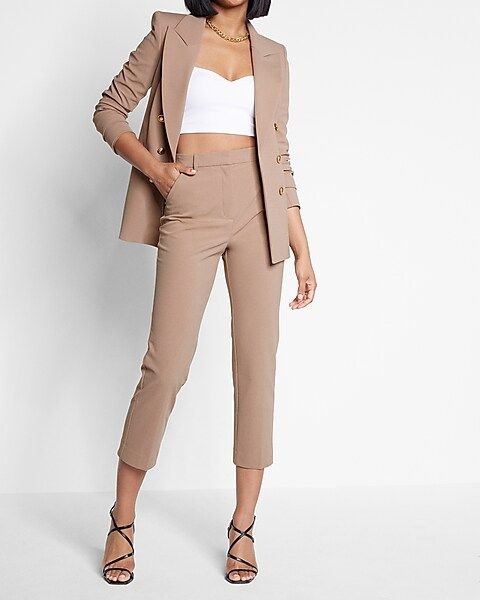 Conscious Edit Super High Waisted Cropped Straight Pants | Express