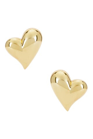 Jenny Bird Art Heart Button Earrings in Gold from Revolve.com | Revolve Clothing (Global)