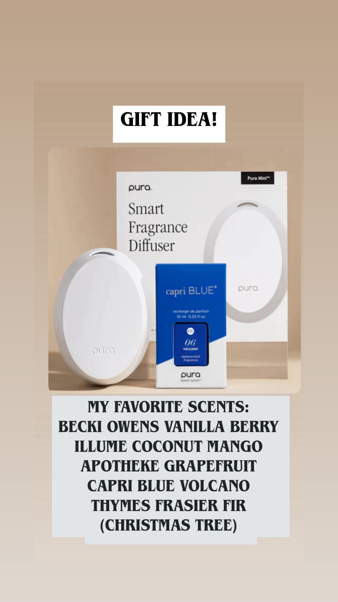 My favorite way to make my home smell amazing is the Pura home fragrance device. It leaves your house smelling so good with tons of Luxury scents to choose from. Capri blue, ILLUME, APOTHEKE and more!

#LTKGiftGuide #LTKCyberWeek #LTKHome