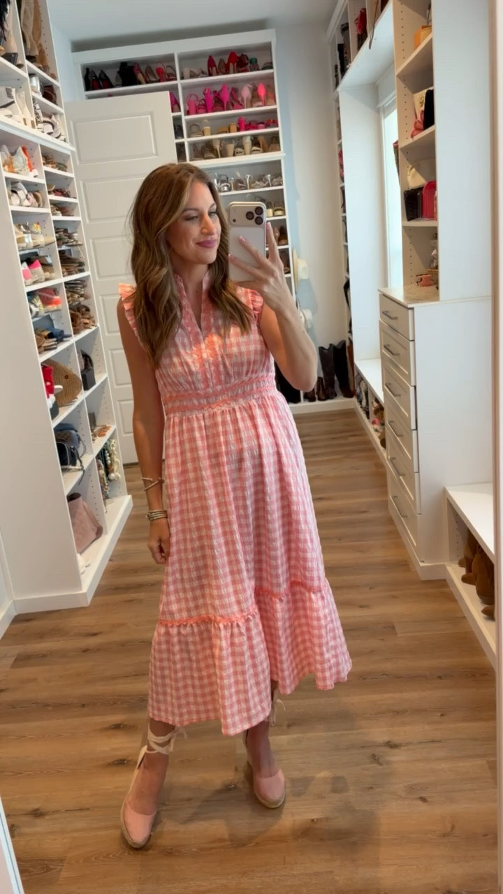 In a small dress, wedges and accessories for spring - fits tts.

#LTKgrwm #LTKootd #LTKSeasonal