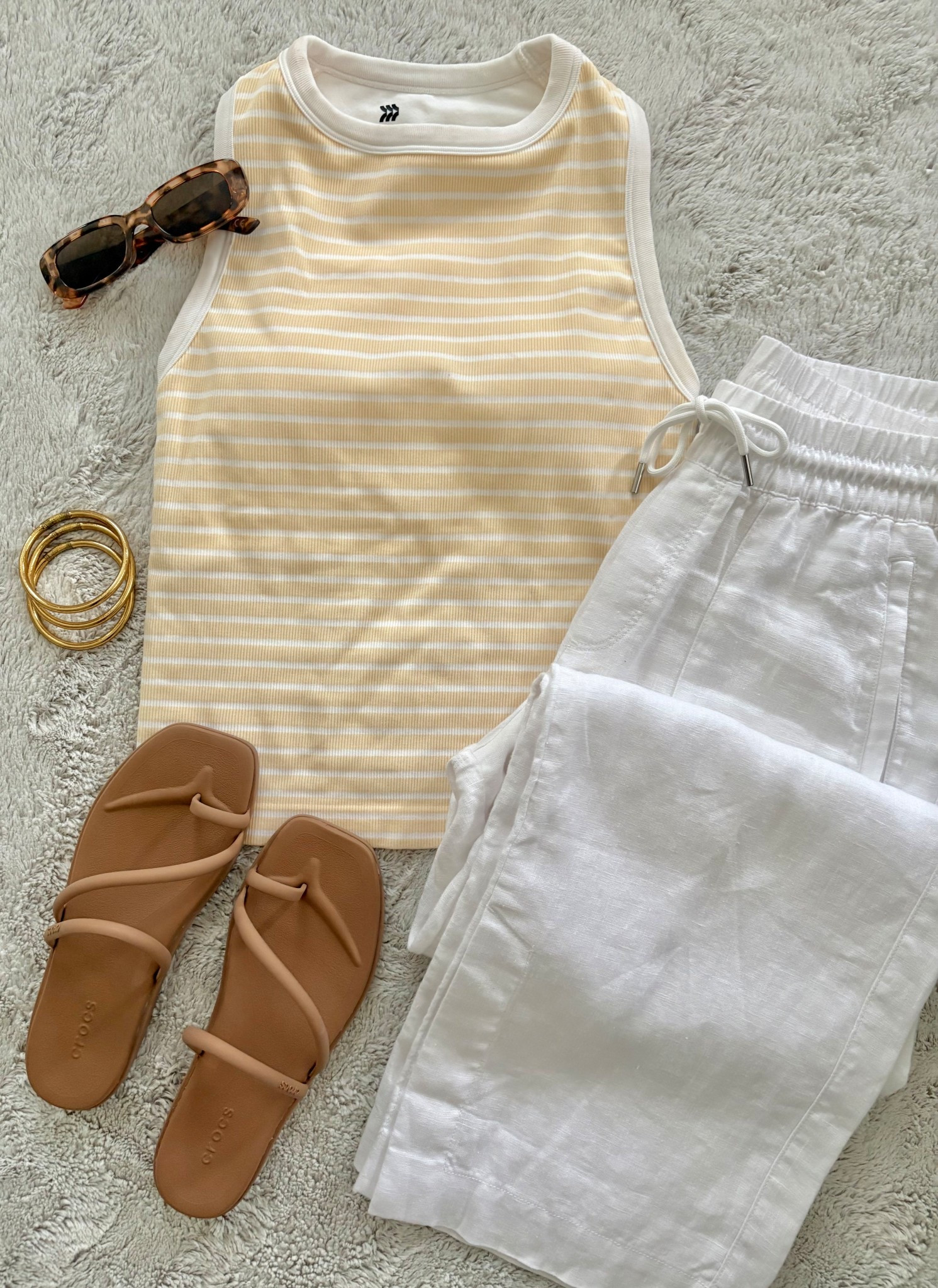 LOVE these ribbed Target tanks with built-in bra! So comfortable & flattering! (sized up, m)
The BEST linen pants! On Sale! (s petite)
Crocs Sandals super comfy! (tts)

#LTKmomlife #LTKOver40 #LTKootd