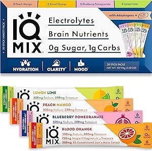 IQMIX Sugar Free Electrolytes Powder Packets - Hydration Supplement Drink Mix with Keto Electroly... | Amazon (US)