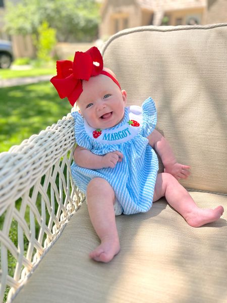 We love anything smocked! This sweet strawberry bubble is one of my favorites! 

#LTKbaby