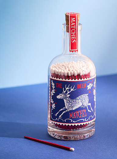 Glass bottle match holder Set of 50 | Simons