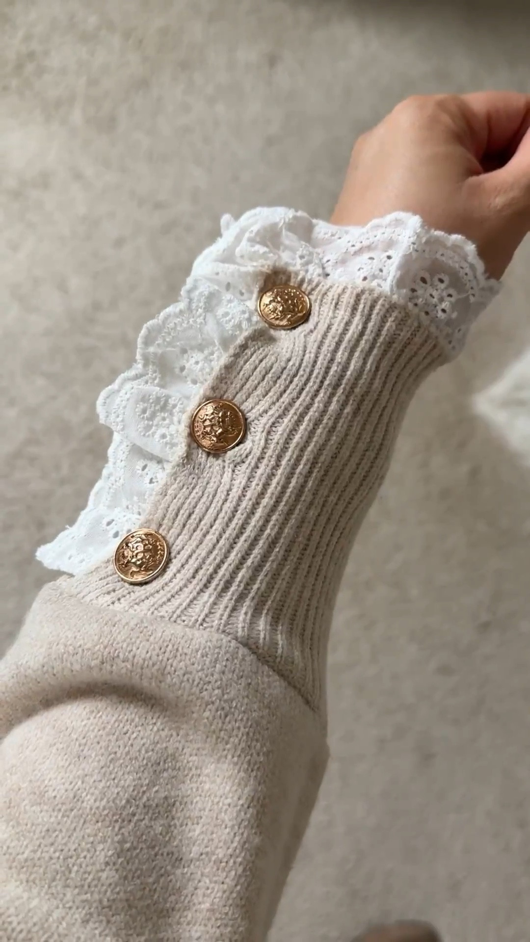 Dainty feminine ruffle and gold hardware accent sweater for any cute occasions this spring.

#LTKPlusSize #LTKootd #LTKOver40