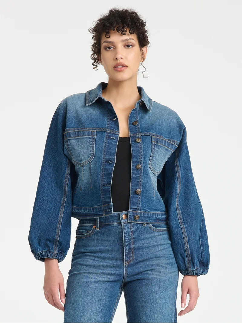 Sofia Vergara Women's Darted Denim Waist Jacket, Sizes XS-XXL | Walmart (US)