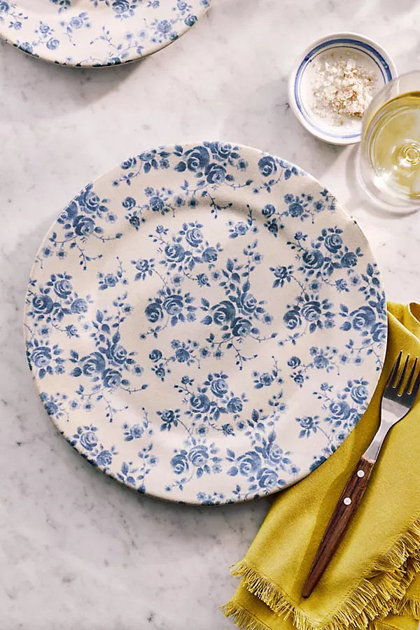 Dorothy Portuguese Fine Stoneware Dinner Plates, Set of 4 | Anthropologie (US)