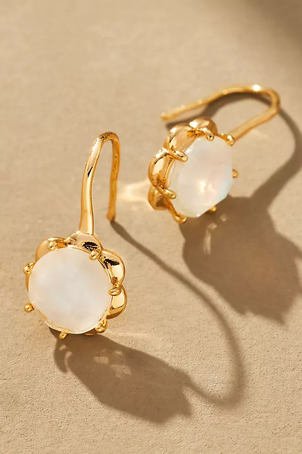 Stone Fishhook Drop Earrings | Anthropologie (US)