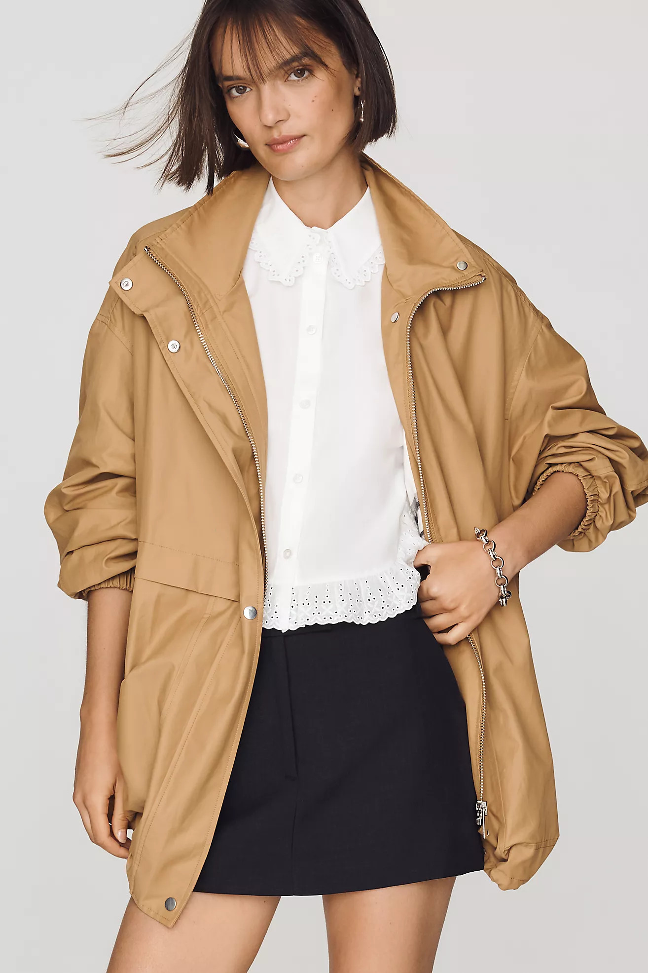 Maeve Funnel-Neck Tech Jacket | Anthropologie (US)
