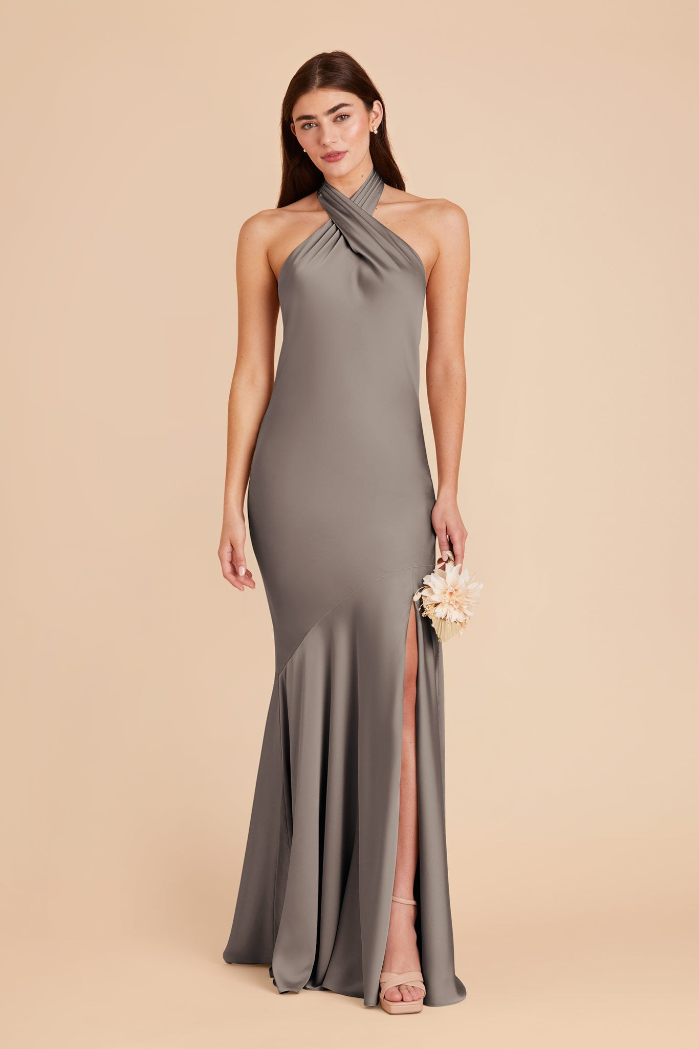 Stephanie Quartz Satin Strapless Dress | Birdy Grey | Birdy Grey