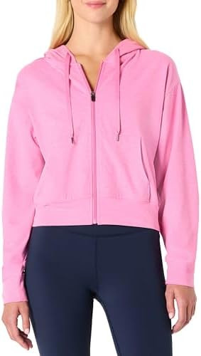 Amazon Essentials Women's Athletic Soft Performance Lightweight Cropped Zip Up Workout Hoodie, Sp... | Amazon (US)