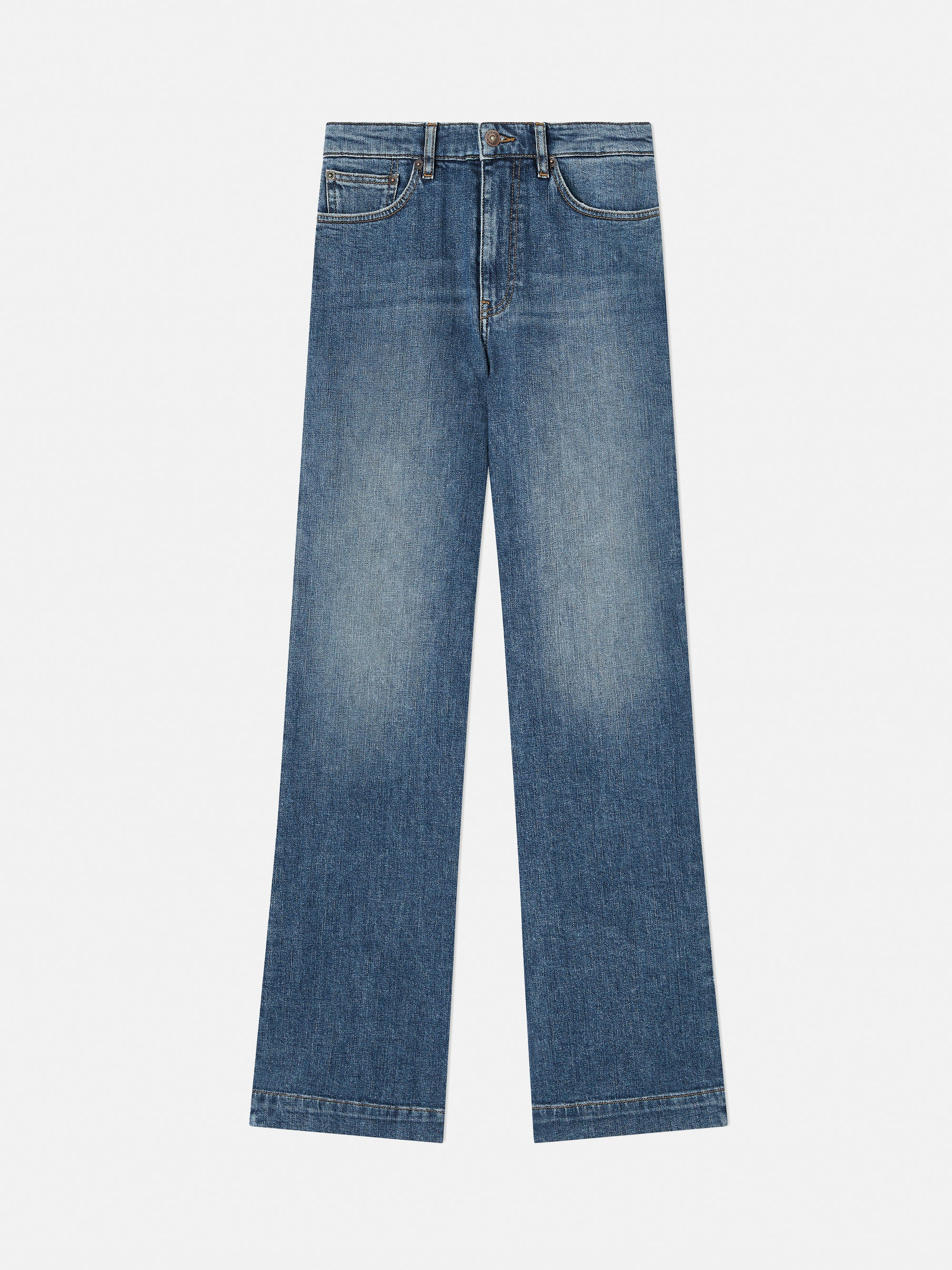 Balfour Long Wide Leg Jean | Vintage Mid Blue | Jigsaw (UK)