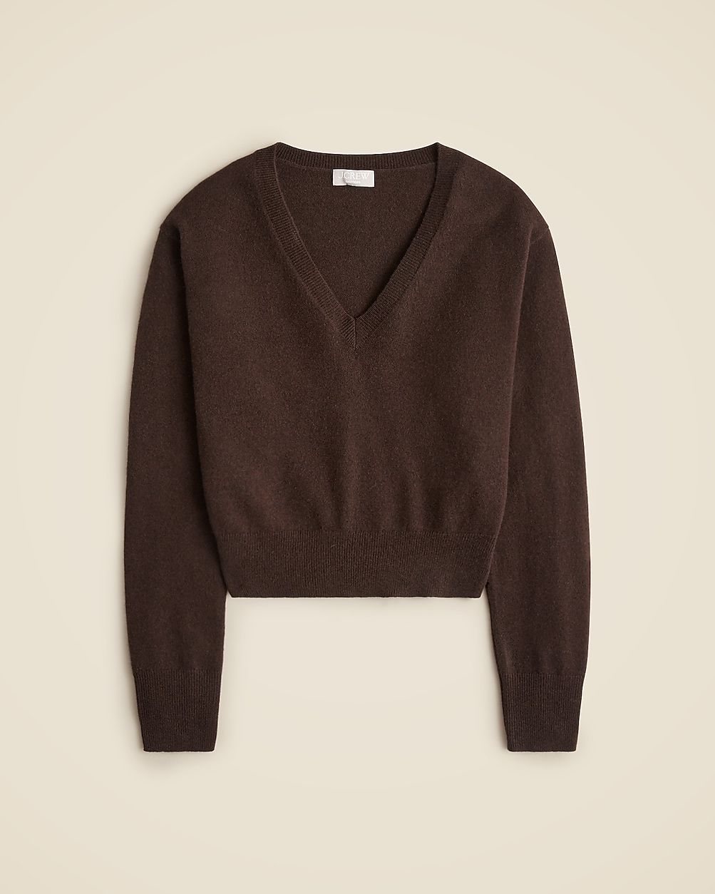 Cashmere shrunken V-neck sweater | J. Crew US