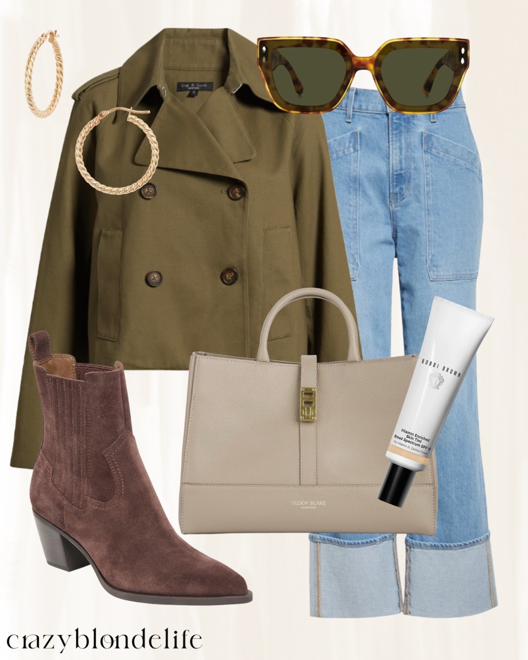 Your fall wardrobe is calling! The Nordstrom Anniversary Sale answered! Shop this stunning look, a cropped trench coat and light wash jeans are closet staples!🤎⭐️🍁

#LTKStyleTip #LTKShoeCrush #LTKSeasonal