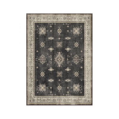 Ruggable Verena Washable Vintage Farmhouse Area Rug - Verena Dark Wood 6'x9'. | Target