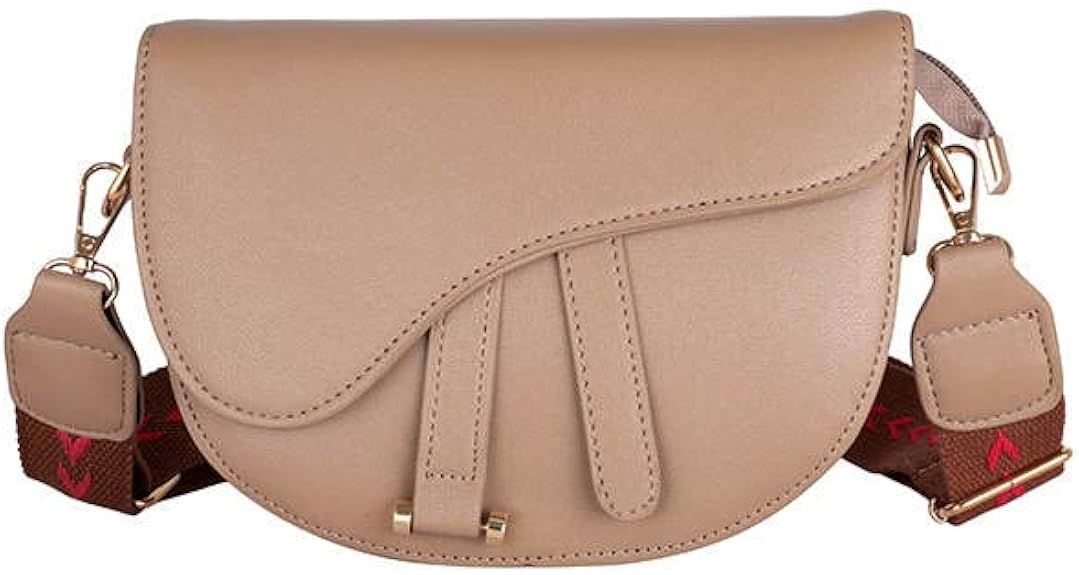 Crossbody Bags for Women Saddle Bag Shoulder Bag (Khaki) | Amazon (US)