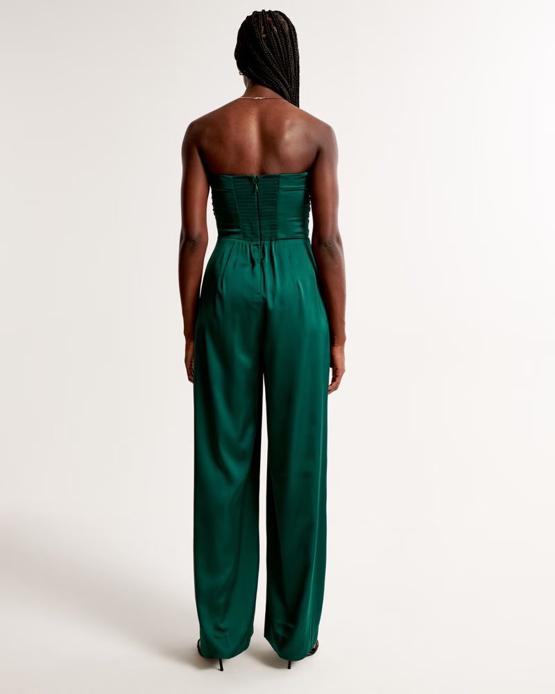 Women's Emerson Ruched Strapless Jumpsuit | Women's Dresses & Jumpsuits | Abercrombie.com | Abercrombie & Fitch (US)